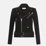 Charlotte Women’s Black Double Rider Leather Motorcycle Jacket