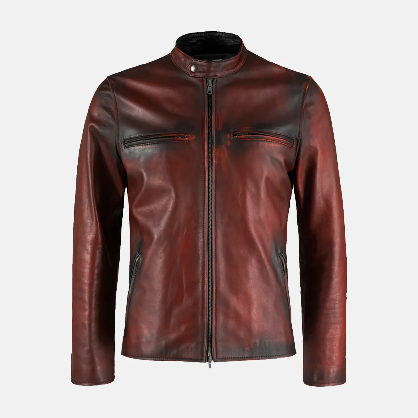 Colton-Mens-Distressed-Maroon-Moto-Cafe-Racer-Leather-Biker-Jacket-1.webp Colton Men’s Distressed Maroon Moto Cafe Racer Leather Biker Jacket - Image 1