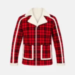 Deadpool Ryan Reynolds Wade Wilson Red Shearling Jacket