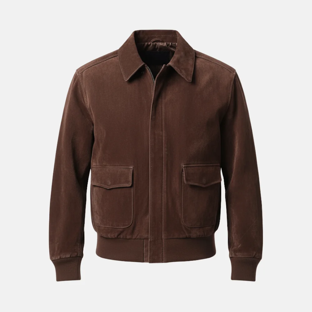 EUPHORIA-PRODUCT-IMAGES-19-2-1.webp Flight Suede Brown A-2 Bomber Aviator Leather Jacket - Image 1