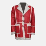 Santa Claus Red One Leather Coat