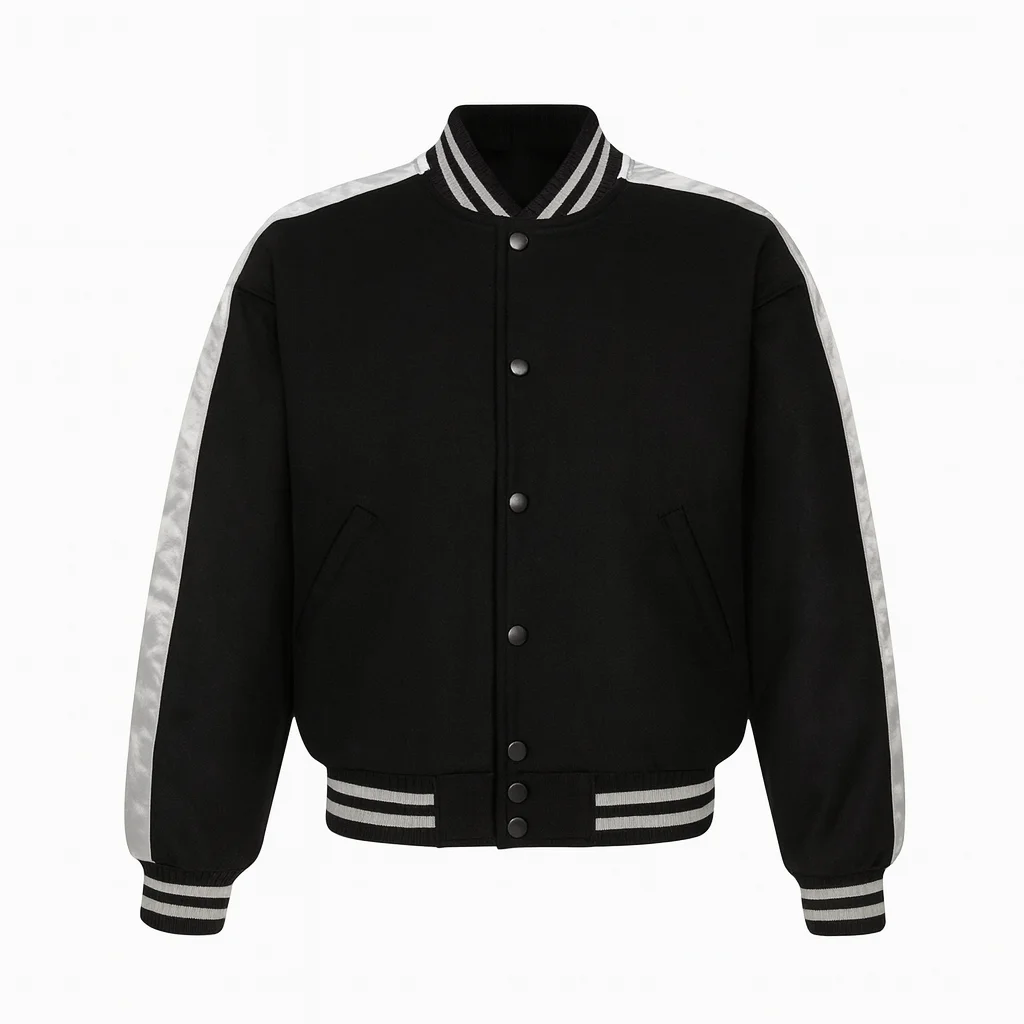 Euphoria-Kat-Hernandez-Black-and-White-Varsity-Jacket-1.webp Euphoria Kat Hernandez Black and White Varsity Jacket - Image 1