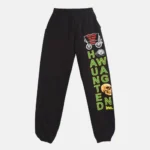 Euphoria Rue Ben­nett Black “Haunted Wagon” Printed Sweatpants