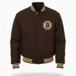 Boston Black Wool Bomber Jacket