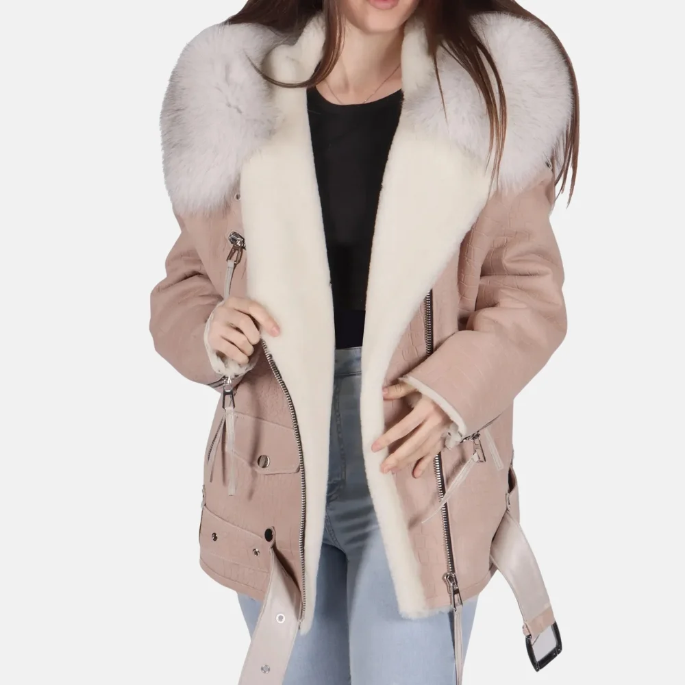 Grace-Womens-Pink-B-3-Bomber-Leather-Jacket-for-Stylish-Look-1.webp Grace Women’s Pink B-3 Bomber Leather Jacket for Stylish Look - Image 1