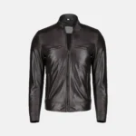 Jaxon Men’s Dark Brown Leather Cafe Racer Motorcycle Jacket