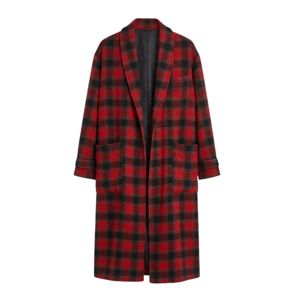 Products-2025-11-21T121721.969.webp One Battle After Another Leonardo DiCaprio Plaid Coat - Image 1