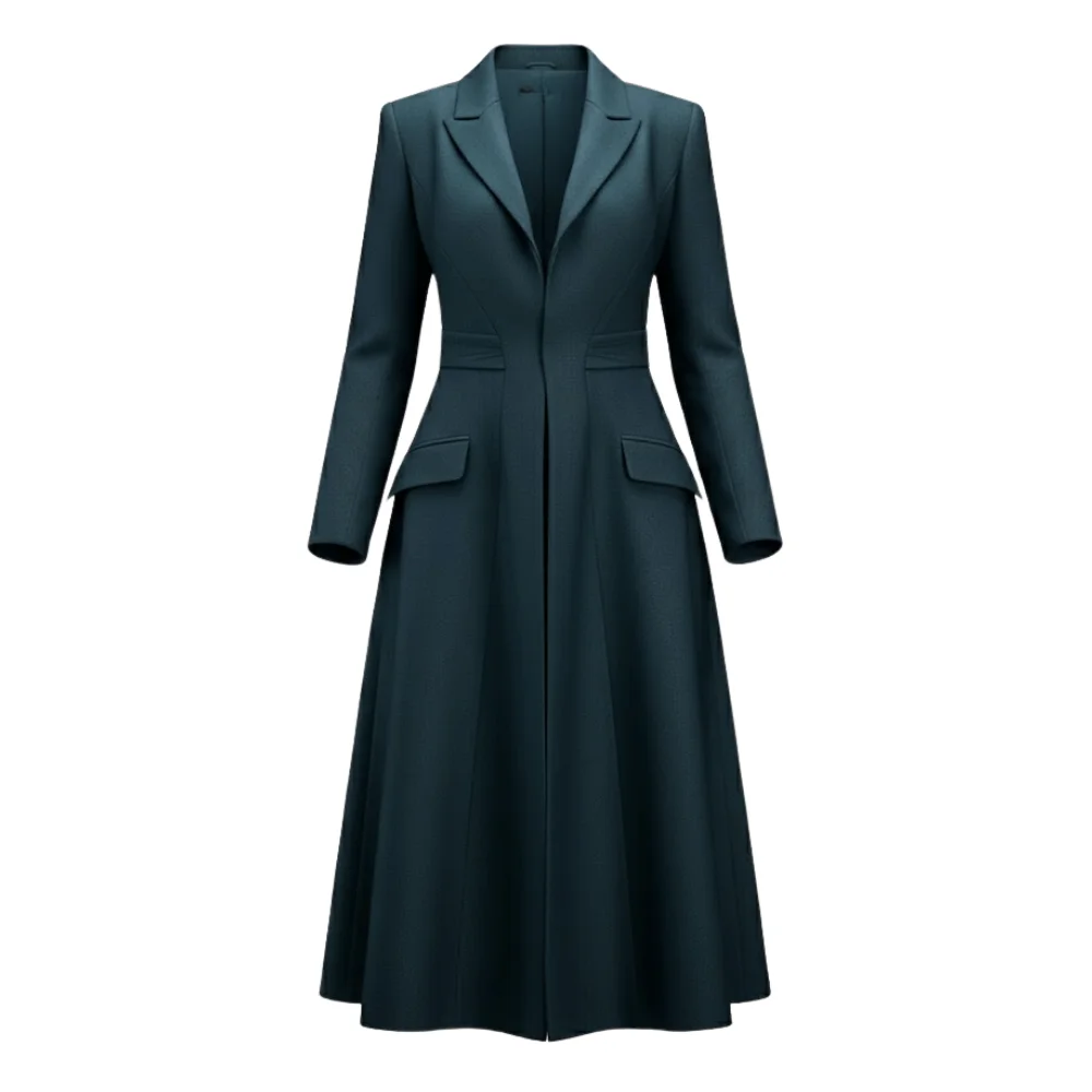 Products-6.webp Agatha All Along Kathryn Hahn Blue Trench Coat - Image 1