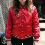 American Gods Emily Browning Red Varsity Jacket