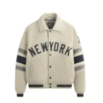 Kith & AVIREX for the New York Yankees Cream Leather Jacket