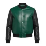 Holt Men’s Green Leather Bomber Jacket