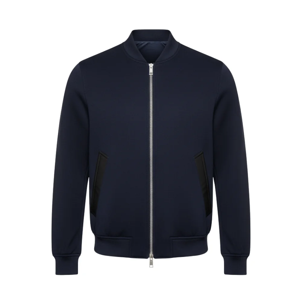 Untitled-design-17-11.webp The Voice Michael Bublé Navy Blue Bomber Jacket - Image 1