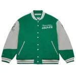 Philadelphia Eagles Kelly Green Vintage Full-Snap Varsity Jacket