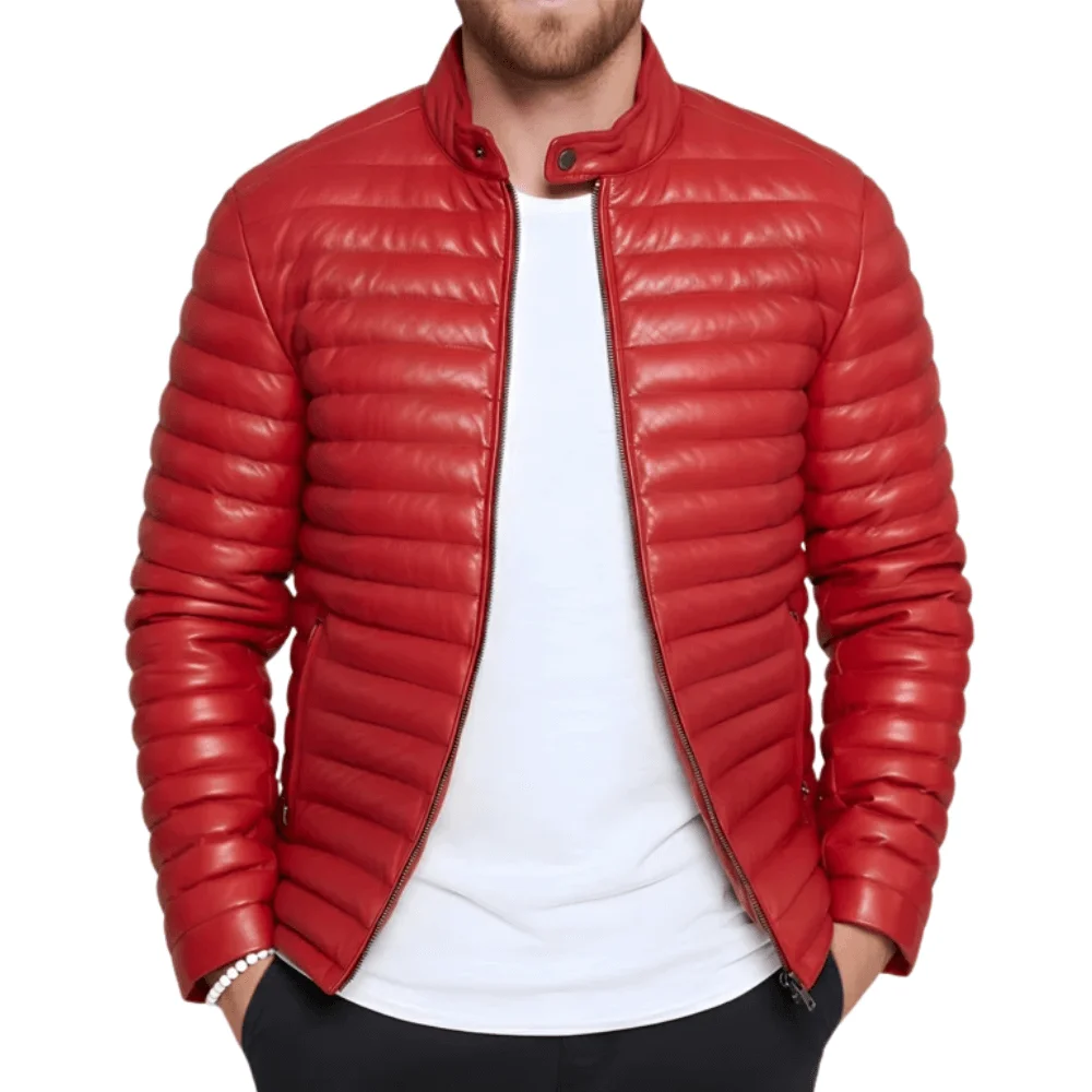 Untitled-design-6-15-1.webp Havoc Men’s Red Leather Puffer Jacket - Image 1