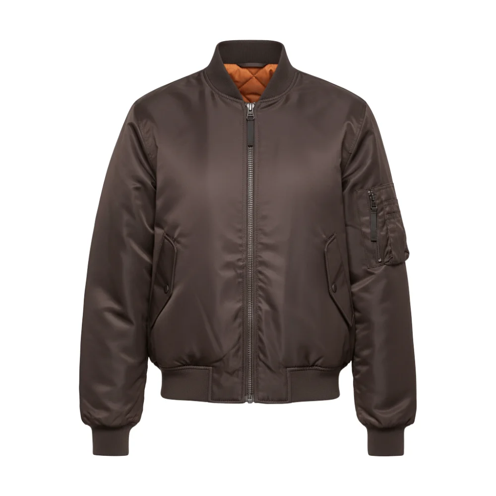 Untitled-design-7-11.webp First Lady Melania Brown Bomber Jacket - Image 1