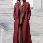 The Beauty Rebecca Hall Burgundy Trench Coat