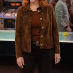 Happy’s Place S01 Reba McEntire Brown Suede Jacket