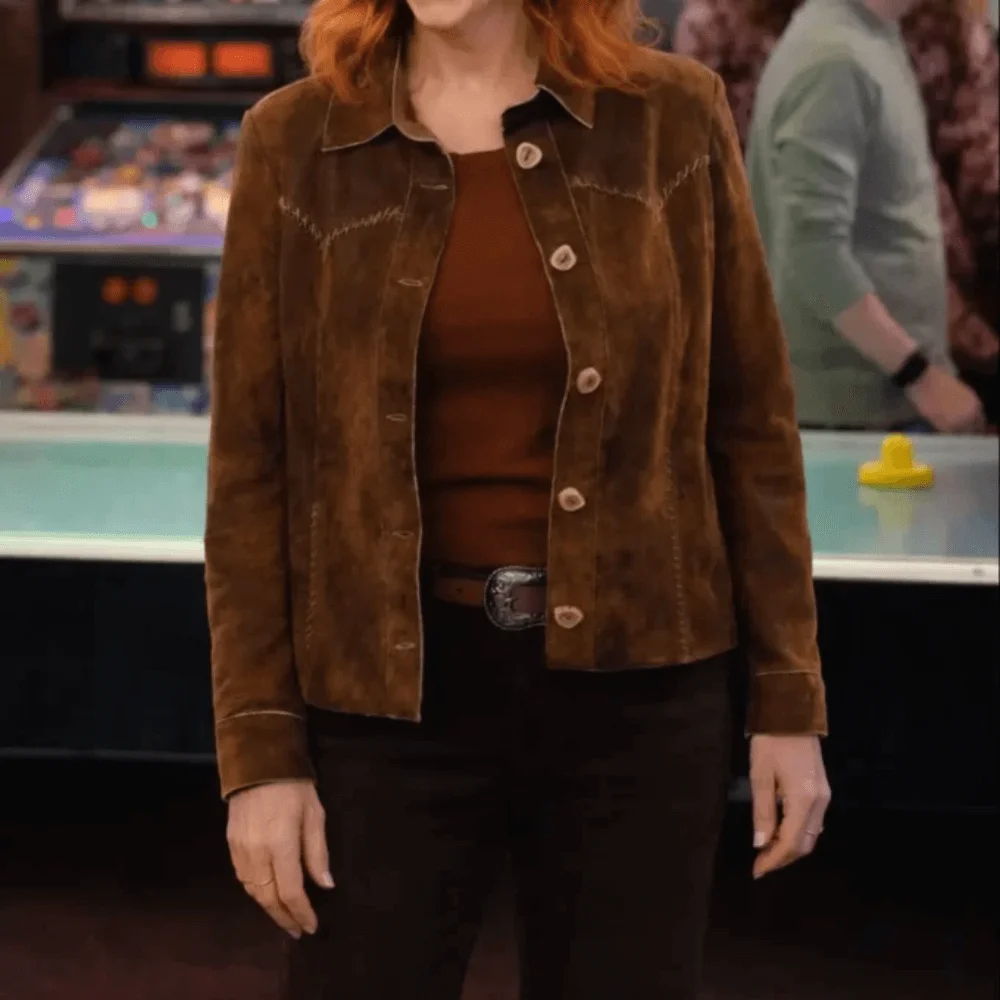 Untitled-design-7-13-1.webp Happy’s Place S01 Reba McEntire Brown Suede Jacket - Image 1